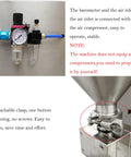 Heavy Duty Semi Automatic Gear Pump Paste Filler Machine With Commercial Grade Steel Frame showing barometer and air inlet for operation.