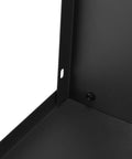 Close-up of the corner detail showing the material and construction of the Badass Carbon Steel Shield For Your Electric Vehicle Charging Station Roof.