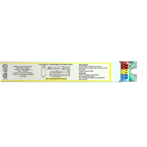 Powerline REZ-2S54 Two Lamp Fluorescent Ballast For 54W CFLs 120V Dimmable Electronic Ballast with wiring diagram