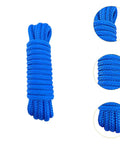 Boat Dock Rope For Quick Mooring And Replacement, Double Braided Marine Line, Easy To Use, Wear Resistant, 7.62m, Blue, Premium Accessory