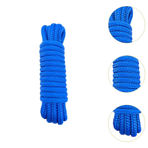 Boat Dock Rope For Quick Mooring And Replacement, Double Braided Marine Line, Easy To Use, Wear Resistant, 7.62m, Blue, Premium Accessory