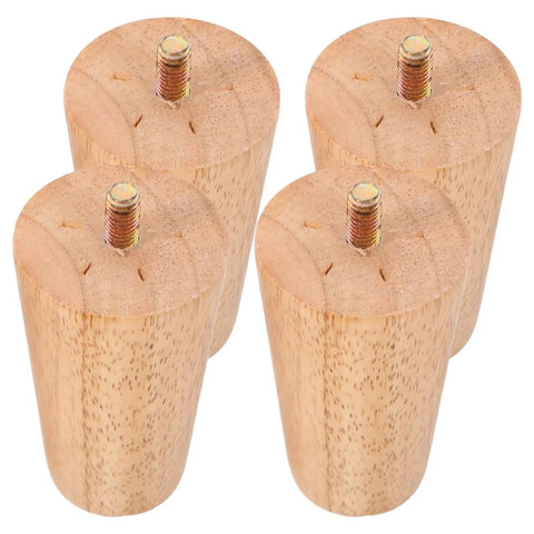 Four Piece Solid Wood Furniture Legs For Sofa Couch Cabinet Table Bed Frame Replacement Easy Install Heavy Duty Support Stable Feet
