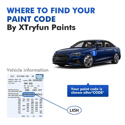 Audi car with paint code guide for Moonlight Blue Touch Up Paint For Audi DIY Scratch Repair Kit Quick And Easy Fix For Q5 Q7 A3 A4
