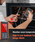 Wireless Meat Thermometer For Grilling And Smoking With 3 Probes, Digital Remote Monitor Up To 490 Feet, oven use display