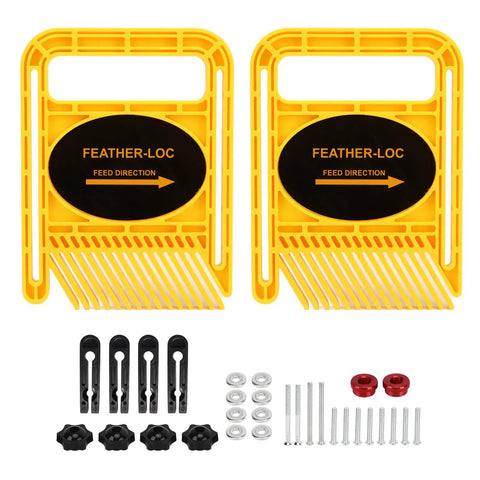 Snap Up These Heavy Duty Dual Featherboards designed to keep your push power consistent on table saw, router, and band saw tops.