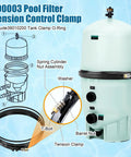Pool Filter Repair Kit For Pentair Fns Plus One Stop Tension Clamp High Flow Air Relief Valve Tank O Ring replacement