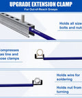 Upgrade Extension Clamp Tool For Tight Spaces Your Third Hand Vise Grip To Hold Nuts Bolts And Hose Clamps demonstration