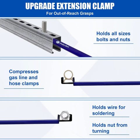 Upgrade Extension Clamp Tool For Tight Spaces Your Third Hand Vise Grip To Hold Nuts Bolts And Hose Clamps demonstration
