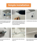 Installation process for Four Pack White Heavy Duty Closet Rod Brackets And Shelf Supports, showcasing step-by-step instructions