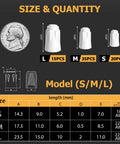 Ceramic high-temp wire nut set, S/M/L (20/35/15 pcs) for 18-8 to 22-14 AWG.