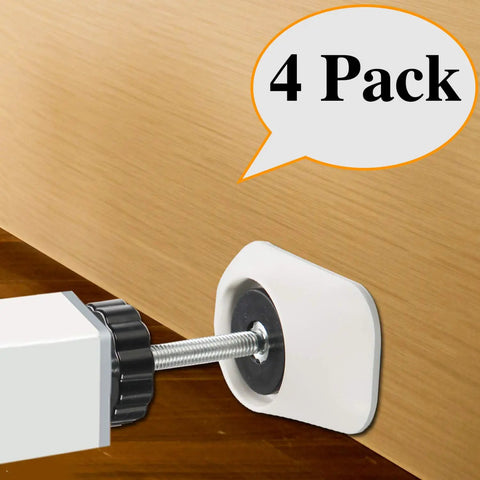 Wall Cup Protectors For Baby Gates, Pressure Mounted Safety Gate Stabilizers, Wall Damage Free, Fits Doorway, 4 Pack, White