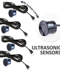 Four Sensor Car Reverse Parking Radar System With LED Display Ultrasonic Back Up Sensors Kit components with cords