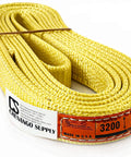 1 Inch By 10 Foot Nylon Lifting Sling Heavy Duty 3200 Lb Vertical 2600 Lb Choker 6400 Lb Basket 2 Ply 900 Webbing Type 3 Flat Eye To Eye Rigging Sling USA Made