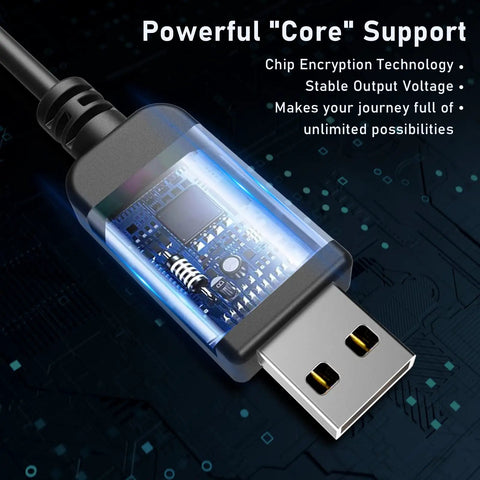 Close-up view of the shielded USB connector, internal circuitry, Radar Detector Power Cable USB To RJ11 Plug For Escort Radenso XP