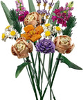 Botanical Flower Bouquet Building Kit With 15 Realistic Stems Like Roses Snapdragons Poppies Asters Daisies And Grasses For Adults A Dope Home Decor Craft Set That Feels Like A Real Life Florist Project, multicolor LEGO-style bouquet