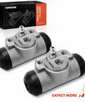 Rear Driver And Passenger Drum Brake Wheel Cylinder Set For Jeeps Dodge Chrysler Plymouth SUVs And Vans Compatible With Wrangler Cherokee Grand Caravan Town And Country TJ Wagoneer 2 Piece close-up
