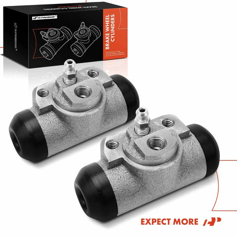 Rear Driver And Passenger Drum Brake Wheel Cylinder Set For Jeeps Dodge Chrysler Plymouth SUVs And Vans Compatible With Wrangler Cherokee Grand Caravan Town And Country TJ Wagoneer 2 Piece close-up