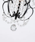 Detail of Plug In Mini Black Chandelier Hanging Light With Cord Switch Perfect For Bedroom Living Room And Dining Room Ceiling