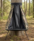 Low Profile Hunting Chair Hammock Seat With 360 Degree Swivel Portable Camouflage Ground Stool For Deer And Turkey in forest setup