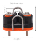 Front view of Fast Entry Cam Cleat For Sailboats And Kayaks, Heavy Duty Marine Boat Hardware, fits 3 to 12mm rope, durable design.
