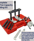 5 Ton Bearing Separator and Puller Set with 2 Inch and 3 Inch Jaw Bearing Splitter Remover Tool Kit on storage case