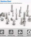 Complete 540-Piece Metric Hex Socket Head Cap Screws And Nuts Kit, M3 To M6, 8Mm To 20Mm Length, 304 Stainless Steel.