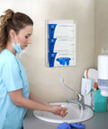 Clear Acrylic Glove Box Holder Wall Mounted Dispenser Floating Organizer For Three Boxes Large Size 10.5 W x 15 H x 3.5 D Sturdy