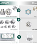 Comparison image of 220 Pieces Nylon Insert Lock Nut Set In 304 Stainless Steel with alternative product.