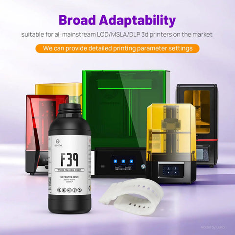 White Flexible 3D Printer Resin With Heavy Duty Tear Resistance And Smooth Rubber Texture Built To Flex Without Snapping For Smoother Prints And Killer Hobby Projects Right Now