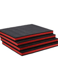 Stacked sheets of Cuttable Polyethylene Tool Box Shadow Sheet with customizable foam padding for easy tool storage in a 19.7x15.8x1.4 tray.