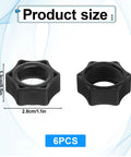 6 Pack 17mm Ball Adapter Tightening Nuts, black ABS, product size 2.8cm diameter and 1.3cm height, 6-piece set