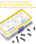 Plastic box of Metric Screw Kit 660 Pcs M2 Hardware Set With M2x4 6 8 10 12 16mm Screws Grade 12 9 Pro Grade Alloy Steel.