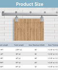 12 Ft Heavy Duty Exterior Barn Door Hardware Kit For Outdoor Use, Box Rail System With 450 Lb Capacity, Silver Finish, 12 ft track