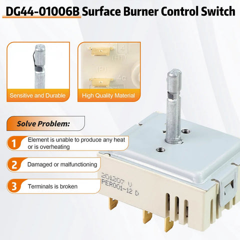 Dual Range Surface Element Switch Replacement For Samsung PER00112D Compatible With AP6037530 PS11771631 EAP11771631