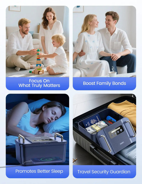 Timed Lock Box With Dual Metal Handles To Unplug From Your Phone Video Games And Social Media A Lockable Storage Box In Use