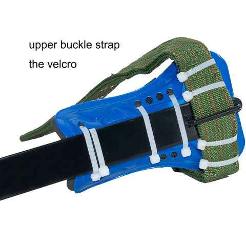 Close-up of Two Pack Tree Climbing Gear Kit with pro-grade harness belt and adjustable Velcro strap detail