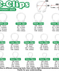 Pro-Grade 304 Stainless Steel Snap Ring Kit With E Clips And C Clips, 26 Sizes External Retaining Rings, C clips 14 sizes