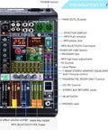 Four Channel Bluetooth Mixer With USB MP3 Player And 48V Phantom Power For Studio Recording And Live Gigs, control panel view.
