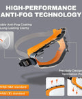 Over Glasses Safety Goggles With Anti Fog Clear Lenses For Lab Work ANSI Z87 1 Impact Resistant UV Protection side view
