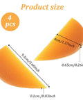 Bevel Design Rubber Heel Patch Kit For Shoes With Anti Slip Patches showing size details of semi-circular sole pads.