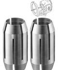 CN1 Compatible Replacement Collet Kit One Quarter Inch For Spiral Saws And Drywall Cutout Tools 2 Pack Fits DEWALT