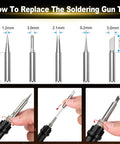 Cordless Soldering Iron Kit With 90W Digital LED Display Compatible With 20V 60V Flex Batteries Solder Gun Tip Replacement