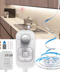 Motion Sensor LED Light Strip Kit With UL FCC Plug Adapter, Dimmer And Timer, Smart Controller, 16.4ft Cold White in kitchen