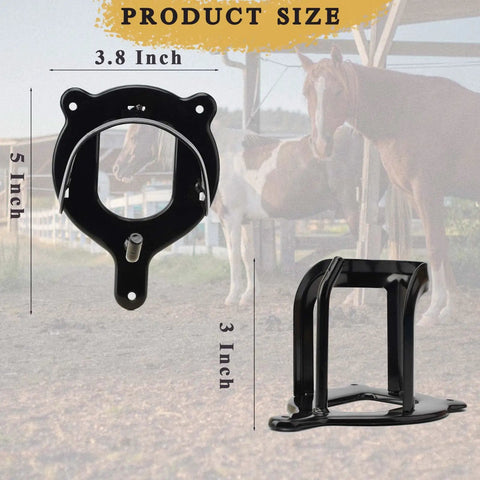 Heavy Duty Horse Bridle Rack With Bracket Hooks for Tack Room, metal halter hanger dimensions with horse background