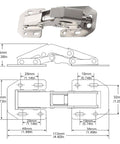 Soft Close Cabinet Hinge Set With 32 Stainless Screws, 90 Degree Concealed Kitchen Hinges For Cupboards And Wooden Doors, Easy Install