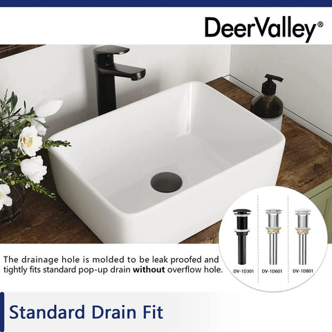 Upgrade Your Powder Room With This Sleek White Ceramic Vessel Sink Measuring 16 By 12 Inches For A Modern Rectangle Basin Setup Featuring Slick Glossy Finish And Hella Durable Build.