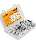 Heavy Duty Chain Quick Links Set With Locking Carabiners Galvanized Steel Screw Locks Three Sizes M3.5 M5 M8 in case