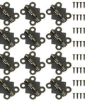12Pcs Antique Bronze Butterfly Hinges 0.79 x 0.67 Inch with 48 screws shown for jewelry boxes and DIY crafts