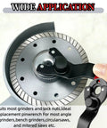 Two Pack Red Adjustable Pin Spanner Wrench For Angle Grinder Lock Nut Heavy Hitter Disc Removal Spanner with black handle in use.