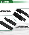 Weatherstrip Window Seal Belt Kit For Toyota Prius 2004-2009 Exterior Window Seals Black Rubber Front And Rear Left Right 1 Set